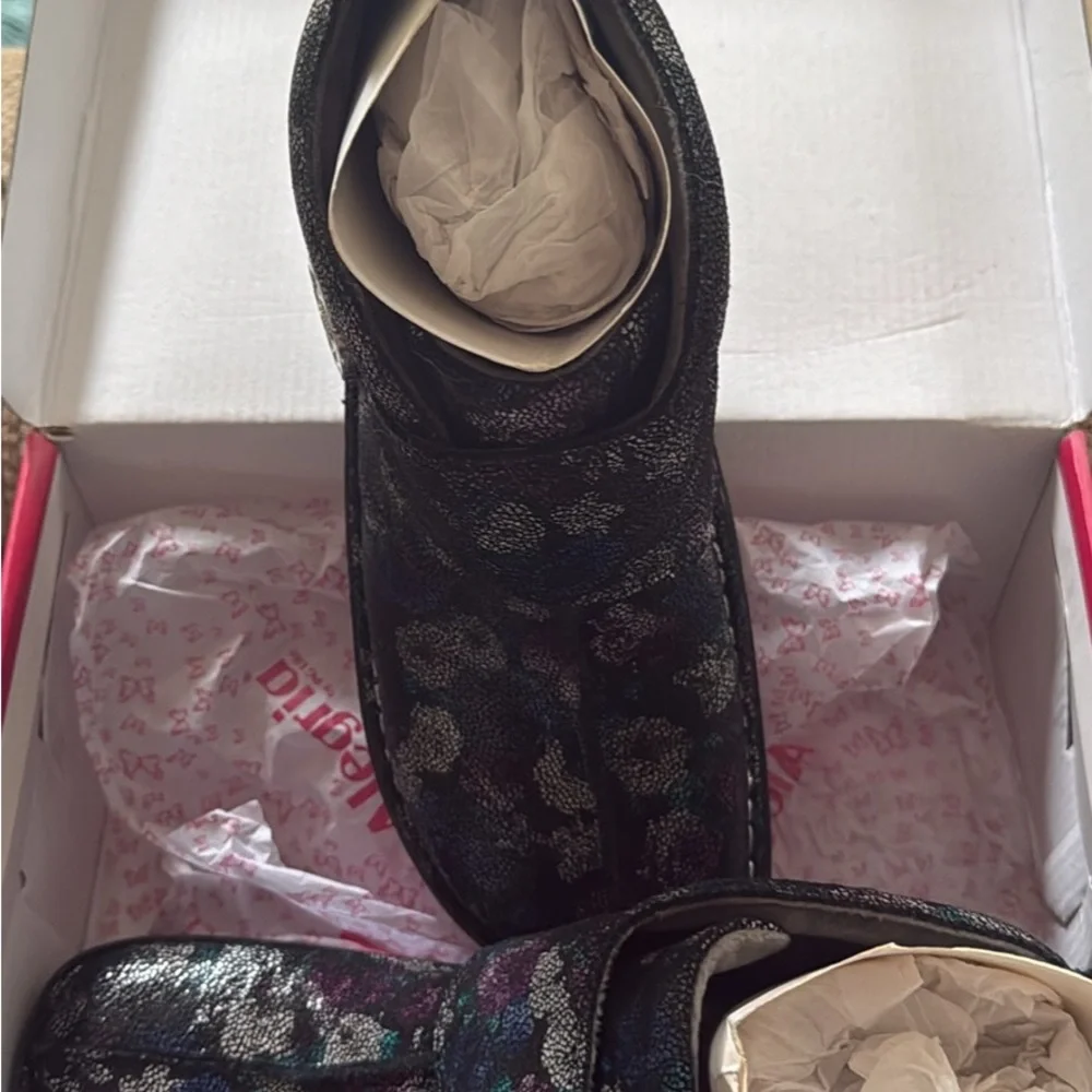 Alegria Ankle Boots - Black and Multicolor Floral - Picture 5 of 5